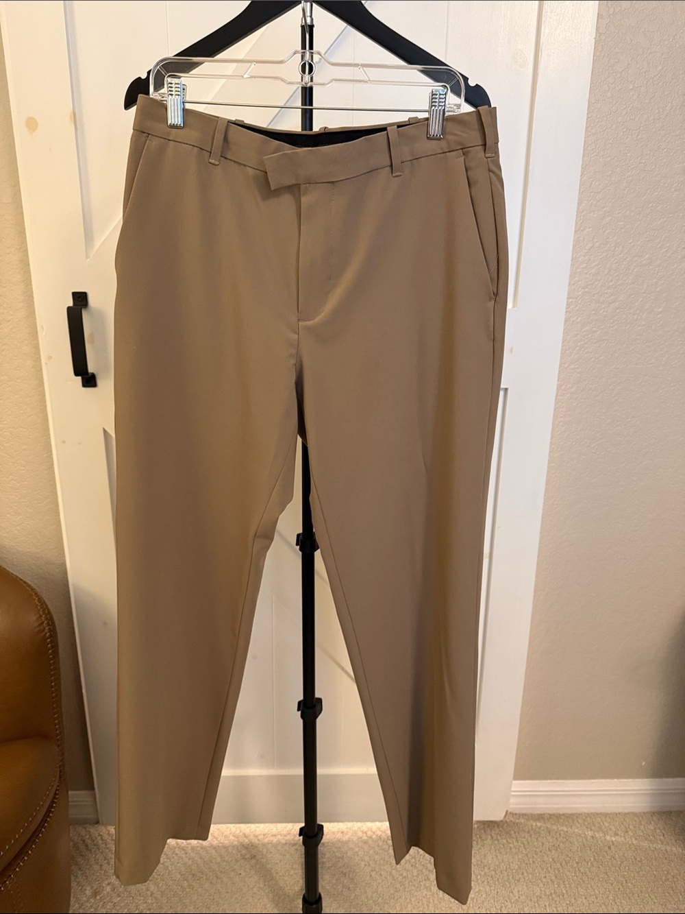 Van Heusen Men's Tan Dress Pants - Slim Professional Trousers